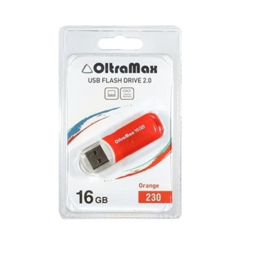 картинка Память USB 16Gb OltraMax 230 оранжевый (OM16GB230-Orange) от магазина Интерком-НН