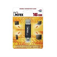 картинка Флешка Mirex SMART BLACK, 16 Гб USB/microUSB (13600-DCFBLS16) от магазина Интерком-НН