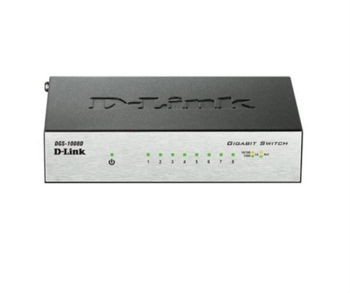 картинка D-Link DGS-1008D/I2B Неуправляемый коммутатор с 8 портами 10/100/1000 Base-T от магазина Интерком-НН