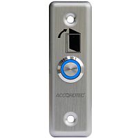 картинка AccordTecAT-H801А кнопка выхода металлическая врезная c LED подсветкой (синяя) от магазина Интерком-НН