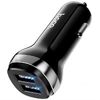 картинка Hoco Z40 автомобильное зарядное устройство с 2 USB выходами (2400mAh), черный для iPhone 5/6/6Plus/7 от магазина Интерком-НН