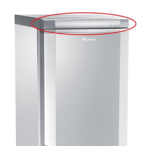 картинка Ardo 822007262 (651049161, 110412100) Верхняя передняя декоративная накладка холодильника CO2210SHT от магазина Интерком-НН фото 2