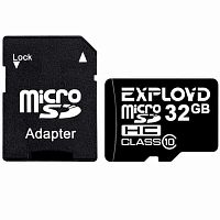 картинка Память microSDHC 32Gb Exployd Professional class10 с адаптером (EX032GCSDHC10) от магазина Интерком-НН