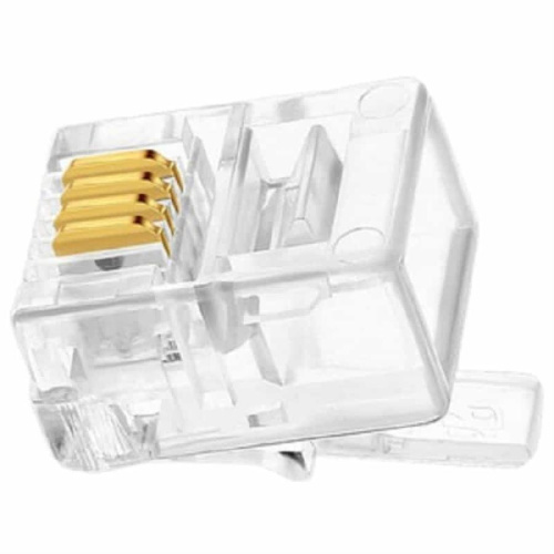 изображение Разъем RJ-11(RJ11) 6р4с для линейного подключения 4 контакта магазин Компании Интерком-НН картинка Разъем RJ-11(RJ11) 6р4с для линейного подключения 4 контакта от магазина Интерком-НН