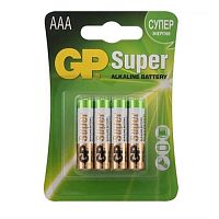картинка GP GP24A-2CR4 Элемент питания (батарейка) AAA Super Alkaline 1.5В (4шт) от магазина Интерком-НН