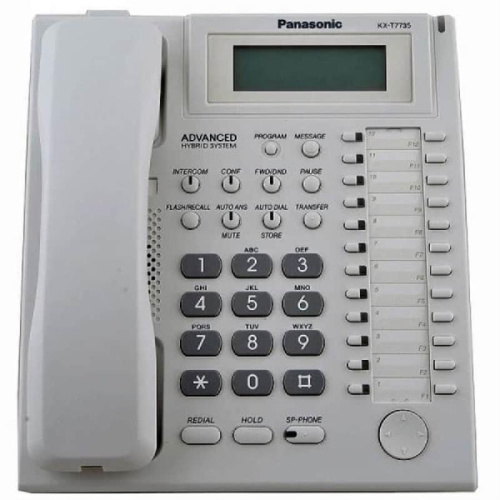 картинка Panasonic KX-T7735RU Системный телефон 24 кнопоки ( 12 с индикацией+ 12 без индикации) от магазина Интерком-НН фото 2