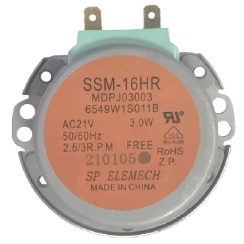 картинка LG 6549W1S011B (SSM-16HR MDPJ03003) электродвигатель привода тарелки AC21V, 3W для микров печи (СВЧ) от магазина Интерком-НН