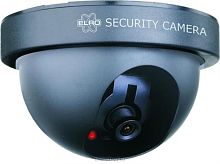 картинка Фальш-камера купольная (муляж камеры видеонаблюдения, видеокамера) CS44D мигающий красный LED 2xAAA от магазина Интерком-НН