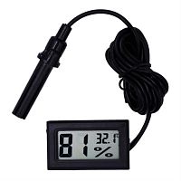 картинка Электронный гигрометр-термометр C09Y38G1 с выносным датчиком, черный от магазина Интерком-НН