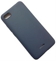 картинка Xiaomi Redmi 6A Чехол (бампер) матовый силиконовый, цвет синий от магазина Интерком-НН