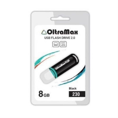 картинка Память USB 8Gb OltraMax 230 черный (OM8GB230-Black) от магазина Интерком-НН фото 2